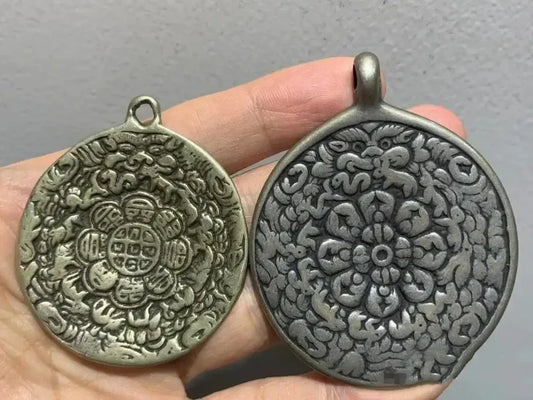 Tibetan Nine Palaces Bagua Amulet: Cosmic Code in Red Copper