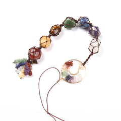 7 脈輪懸吊流蘇項鍊 - 平衡與療癒