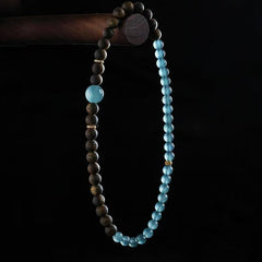 中國風木瑪瑙串珠手鍊-保佑平安,驅除小人