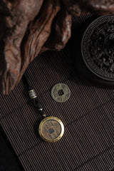 山鬼錢陰陽雕刻吊墜 - 招財避邪保佑