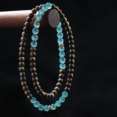 中國風木瑪瑙串珠手鍊-保佑平安,驅除小人