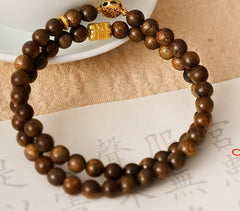 沈香ジャスパー新中国風ブレスレット - 幸運をもたらす
