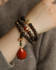 Red Nanhong Water Drop Necklace Bracelet Dual Purpose - Blessing Peace, Health, Family Harmony