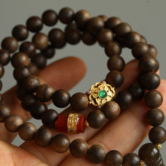 Red Nanhong Water Drop Necklace Bracelet Dual Purpose - Blessing Peace, Health, Family Harmony