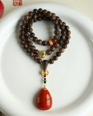 Red Nanhong Water Drop Necklace Bracelet Dual Purpose - Blessing Peace, Health, Family Harmony