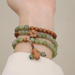 檀香佛珠葫蘆檀香項鍊手鏈兩用