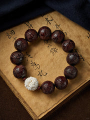 小葉の紫檀ブレスレット - 平和を祝福する