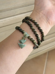 Chinese turquoise sandalwood beads - bring wealth and health