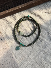 Chinese turquoise sandalwood beads - bring wealth and health