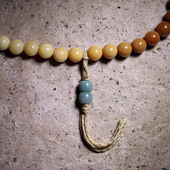 グラデーション菩提ビーズブレスレット - 平和、富、健康の祝福