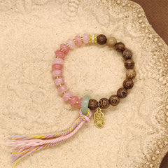 タッセルサンダルウッド宝石ブレスレット - 注目度アップ