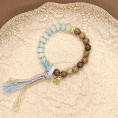 タッセルサンダルウッド宝石ブレスレット - 注目度アップ