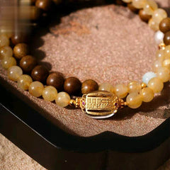 沉香金晶手鍊 - 祈福平安