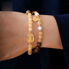 沉香金晶手鍊 - 祈福平安