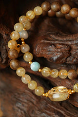 沉香金晶手鍊 - 祈福平安