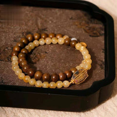 沉香金晶手鍊 - 祈福平安