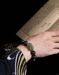 Pixiu Guardian Bracelet – Jade & Bodhi Blessing Stack