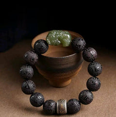 Pixiu Guardian Bracelet – Jade & Bodhi Blessing Stack
