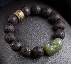 Pixiu Guardian Bracelet – Jade & Bodhi Blessing Stack