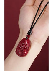 智慧と祝福・文殊菩薩辰砂ペンダント