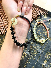 Ancient Peace Double Color Jade Bracelet