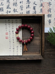 Cinnabar Lucky Cat - Fortune Bracelet
