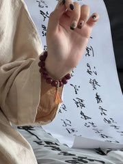 Cinnabar Lucky Cat - Fortune Bracelet