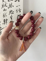 Cinnabar Lucky Cat - Fortune Bracelet