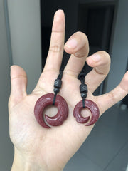 辰砂雲模様古代お守り平和リング——祝福の平和