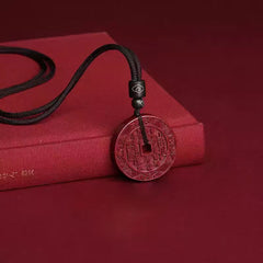 辰砂のゴーストマネーピースバックルペンダント - 富と平和をもたらす