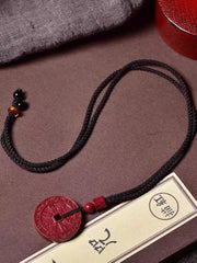 辰砂のゴーストマネーピースバックルペンダント - 富と平和をもたらす