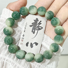 Cinnabar red six-character mantra Bodhi bracelet - bless peace