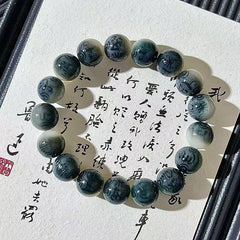 Cinnabar red six-character mantra Bodhi bracelet - bless peace