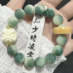 Cinnabar red six-character mantra Bodhi bracelet - bless peace