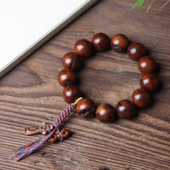 玄天雷木製ブレスレット - 平和と悪魔払いの祝福