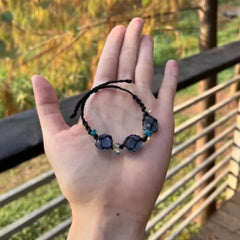 "Deep Sea Star" Natural Kyanite Braided Bracelet