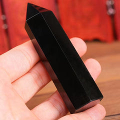 黑曜石療癒水晶魔杖