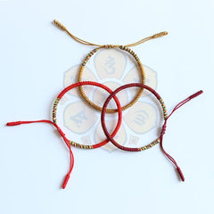 チベットの手作りノットブレスレット - 安全のために