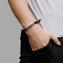 チベットマントラダブルブレスレット - 幸運と守護のために