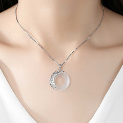 龍鳳情侶項鍊 - 黑曜石和蛋白石吊墜,祈求庇佑