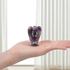 紫水晶守護天使雕像 - 水晶天使裝飾