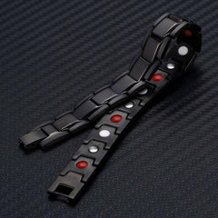 磁気療法ブレスレット - ブラック、シルバー、ゴールド