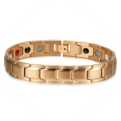 磁気療法ブレスレット - ブラック、シルバー、ゴールド