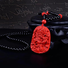 レッドドラゴンネックレス - 幸運と豊かさ