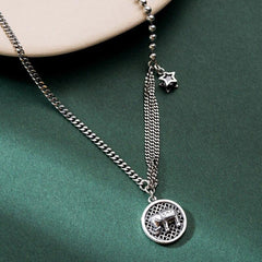 シルバーエレファントネックレス - 幸運と富の象徴