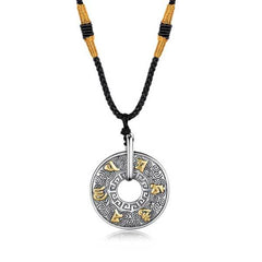 西藏瑪尼咒硬幣項鍊