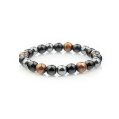 Triple Protection Bracelet - Tiger’s Eye, Obsidian, HematiteHealing Energy Jewelry