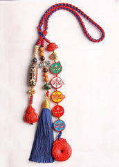 五行財神辰砂ペンダント - 富、平和、繁栄を倍増