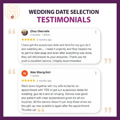 Selection of Auspicious Date for Chinese Wedding by Grand Master