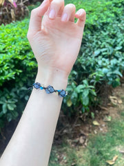 "Deep Sea Star" Natural Kyanite Braided Bracelet